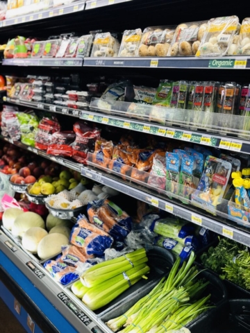 Sol Foods Produce Selection - Mushrooms, Carrots, Celery, Cantaloupe, Pears, Green Onions, Parsley